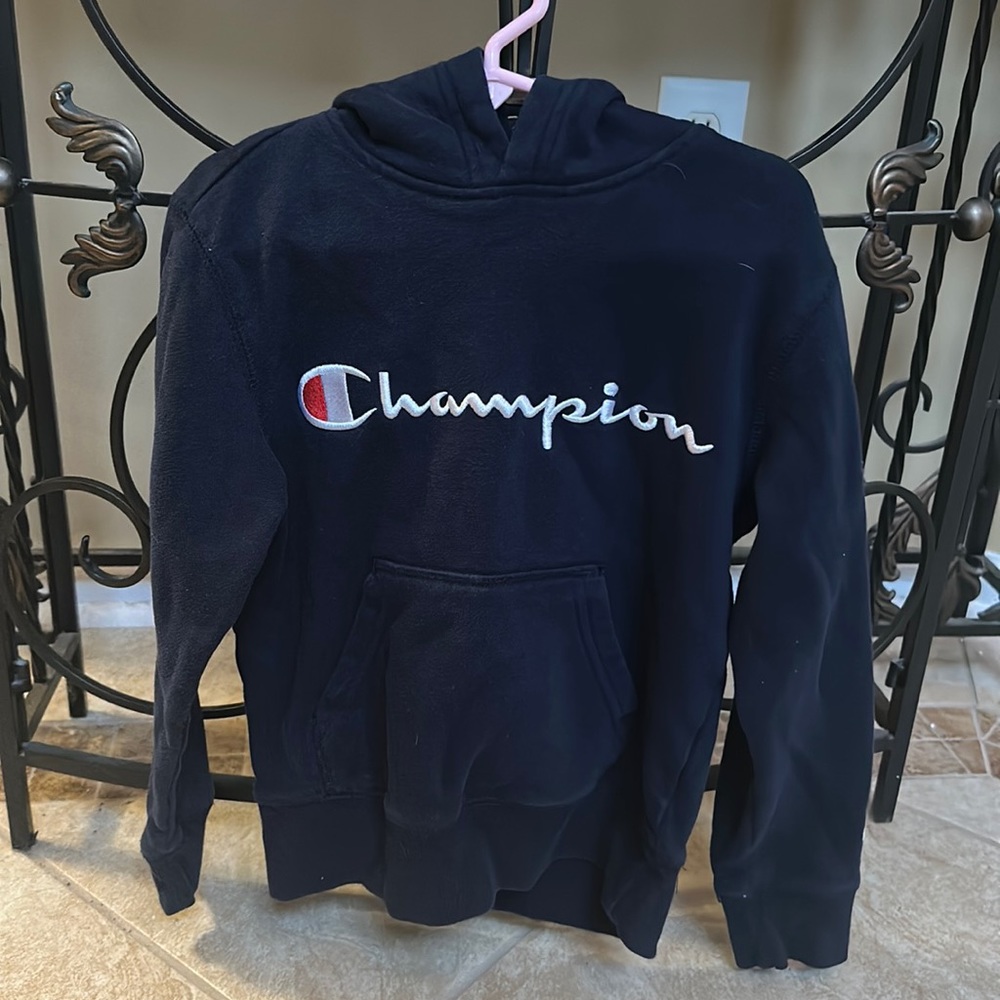 Boys navy Champion hoodie size xs